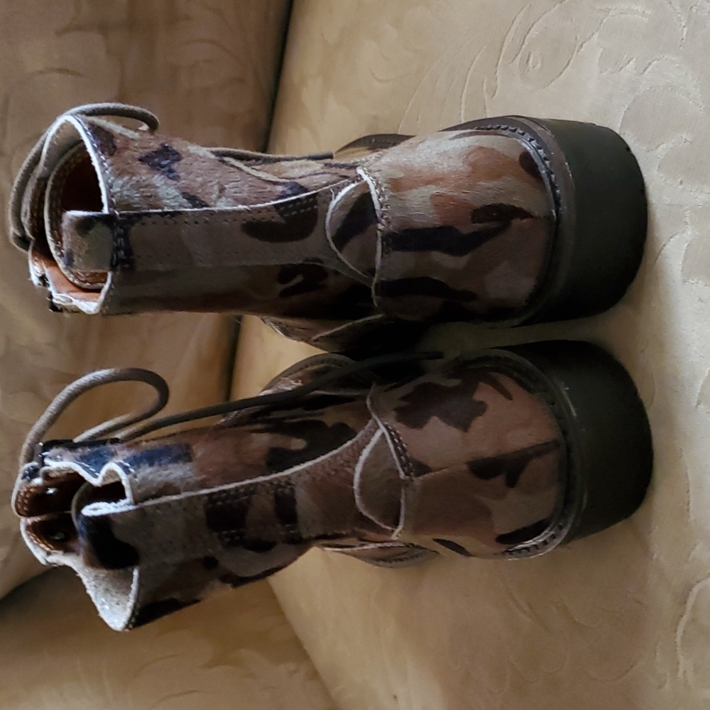 Lucky Brand Camo Combat Boots
